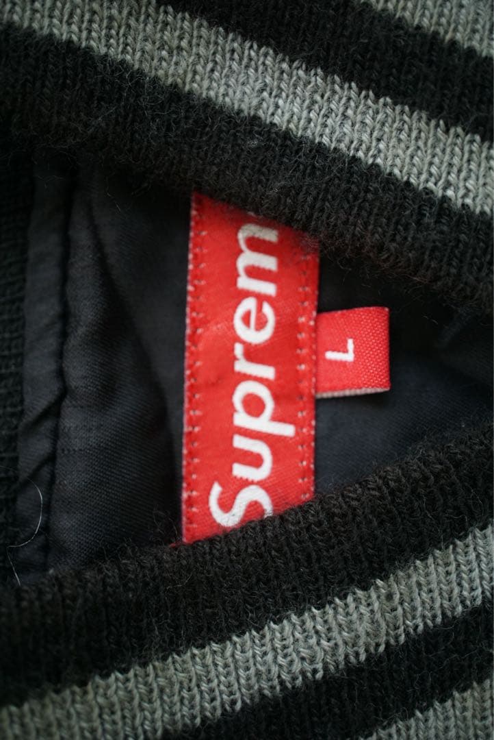 02aw 常田着 初期 Supreme レザー 切り替え スタジャン old 黒 - メルカリ