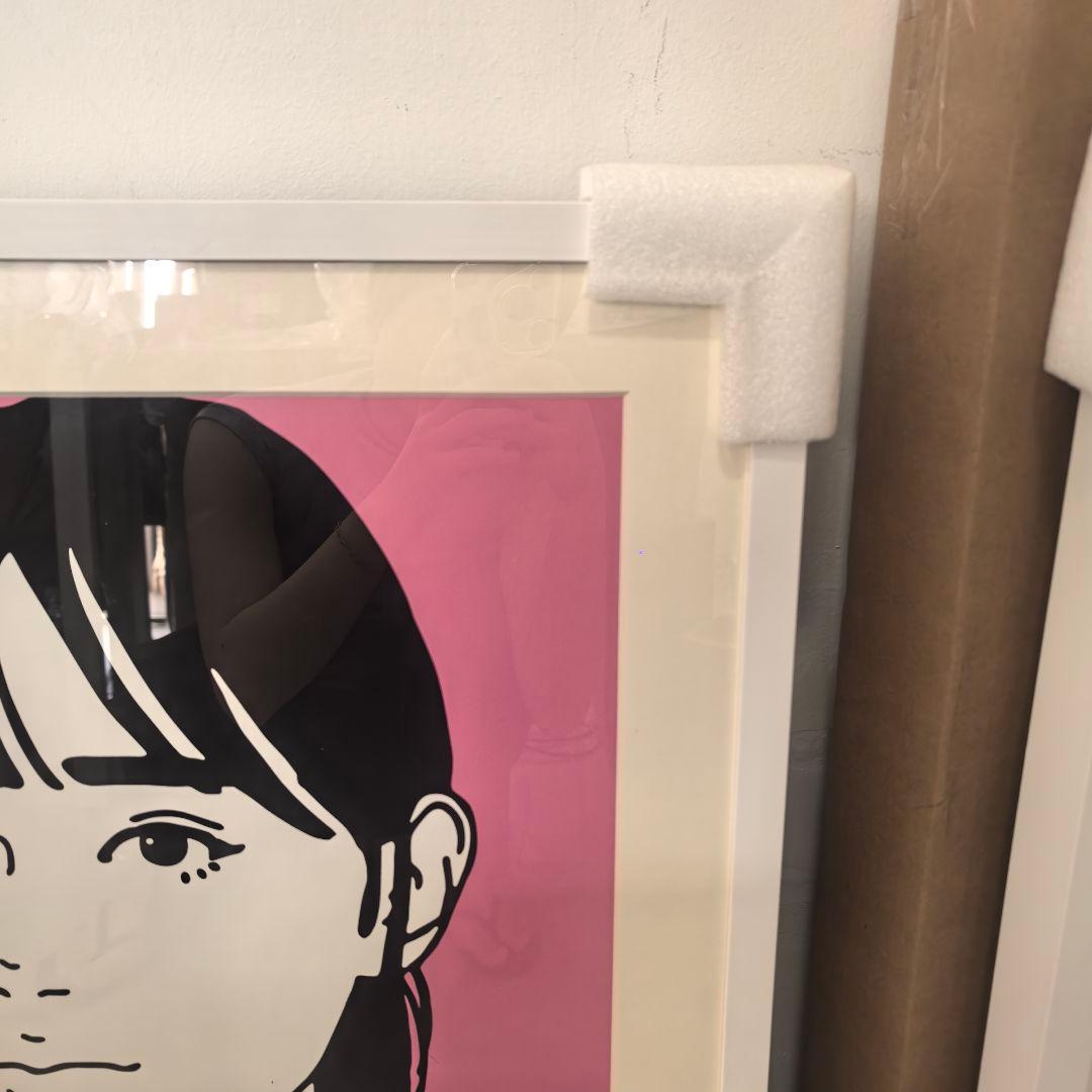 Kyne版画 村上隆 女性の顔 ピンク背景 - メルカリ