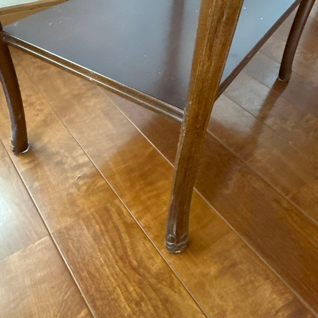 新品家具・インテリア - 象嵌♦︎木製花柄装飾2段サイドテーブル