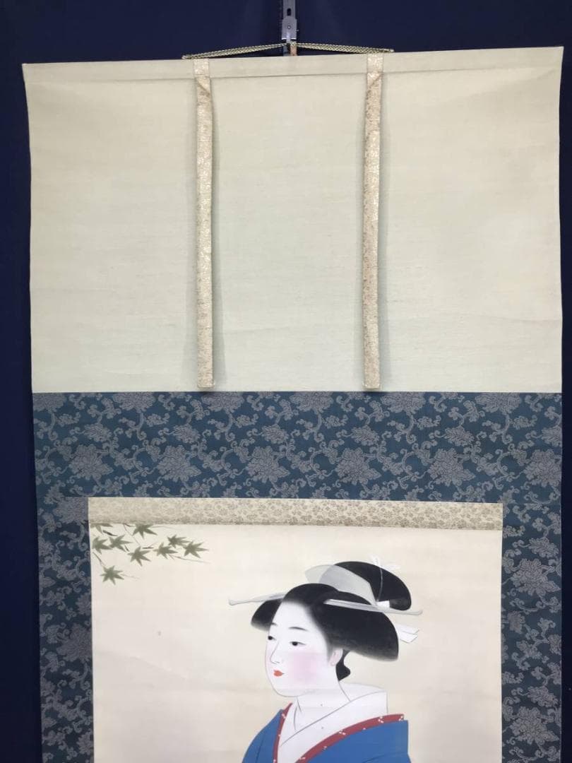 真作】堤利彦/美人画/美人図/掛軸/名家伝来/AC-29 真作】堤