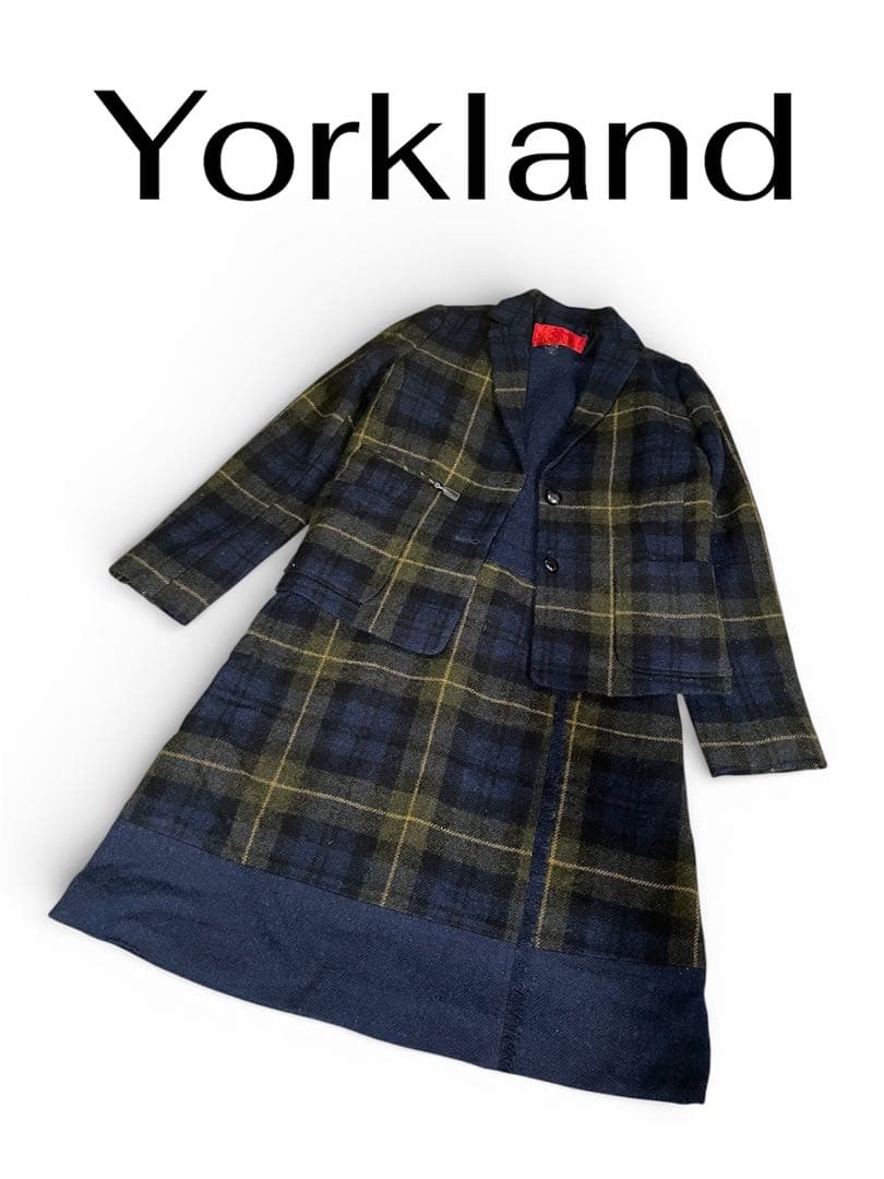 Yorkland ヨークランド チェック柄 ワンピース ジャケット スーツ