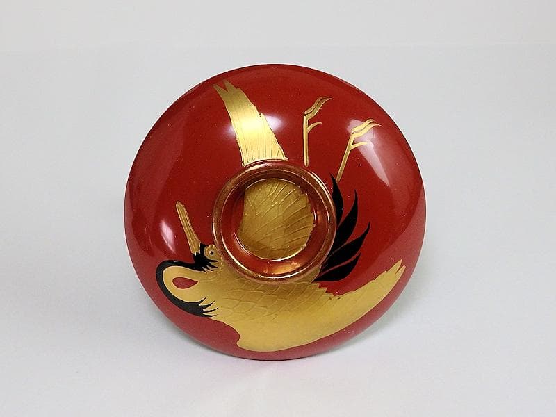 磁器 京焼 古伊万里 金襴手 若松に飛鶴の図 蓋茶碗 E124AS-CFx - メルカリ