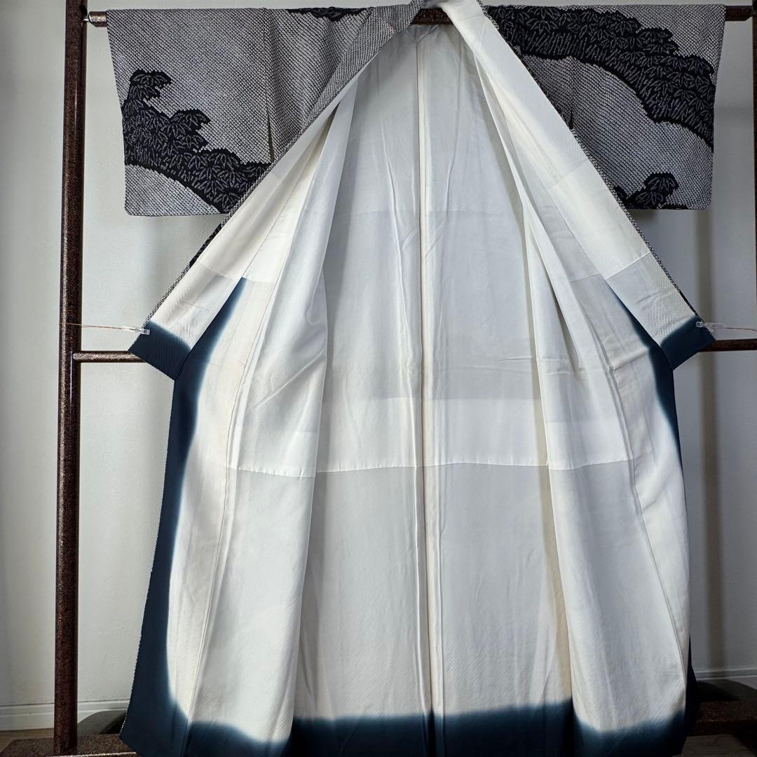 超美品 正絹 袷 現代 広襟 訪問着 着物 黒 総絞り 絞り 162裄67 - メルカリ