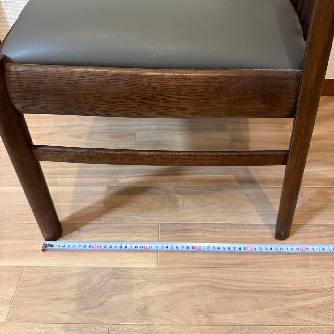 カリモク家具 ダイニングチェア 木製 レザー調座面 椅子 NO.1の通販は