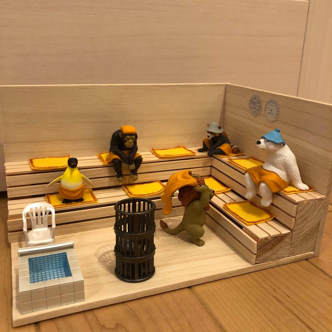 檜香る！ どうぶつサウナ サウナ室 ミニチュア ジオラマ ② - メルカリ