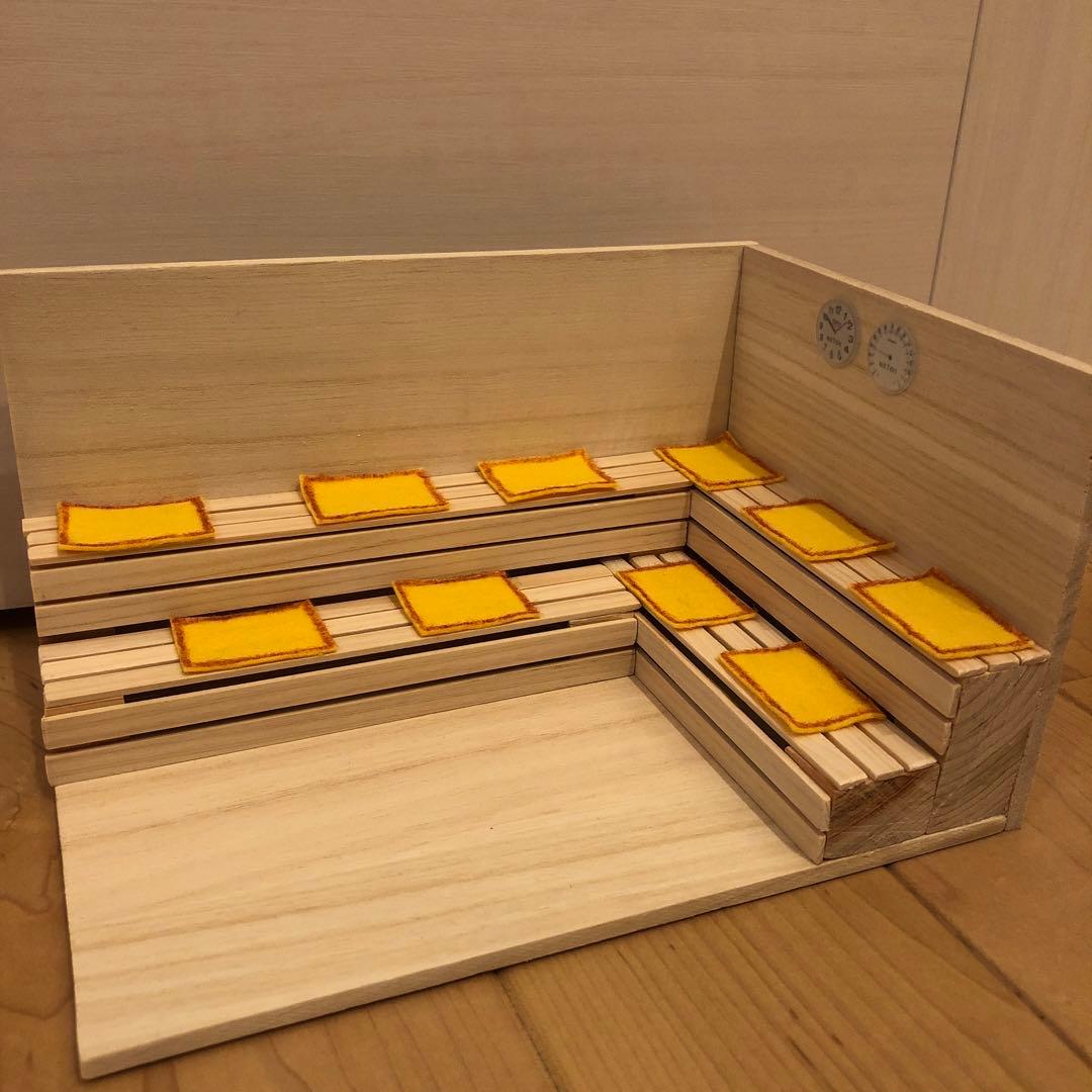 檜香る！ どうぶつサウナ サウナ室 ミニチュア ジオラマ ② - メルカリ