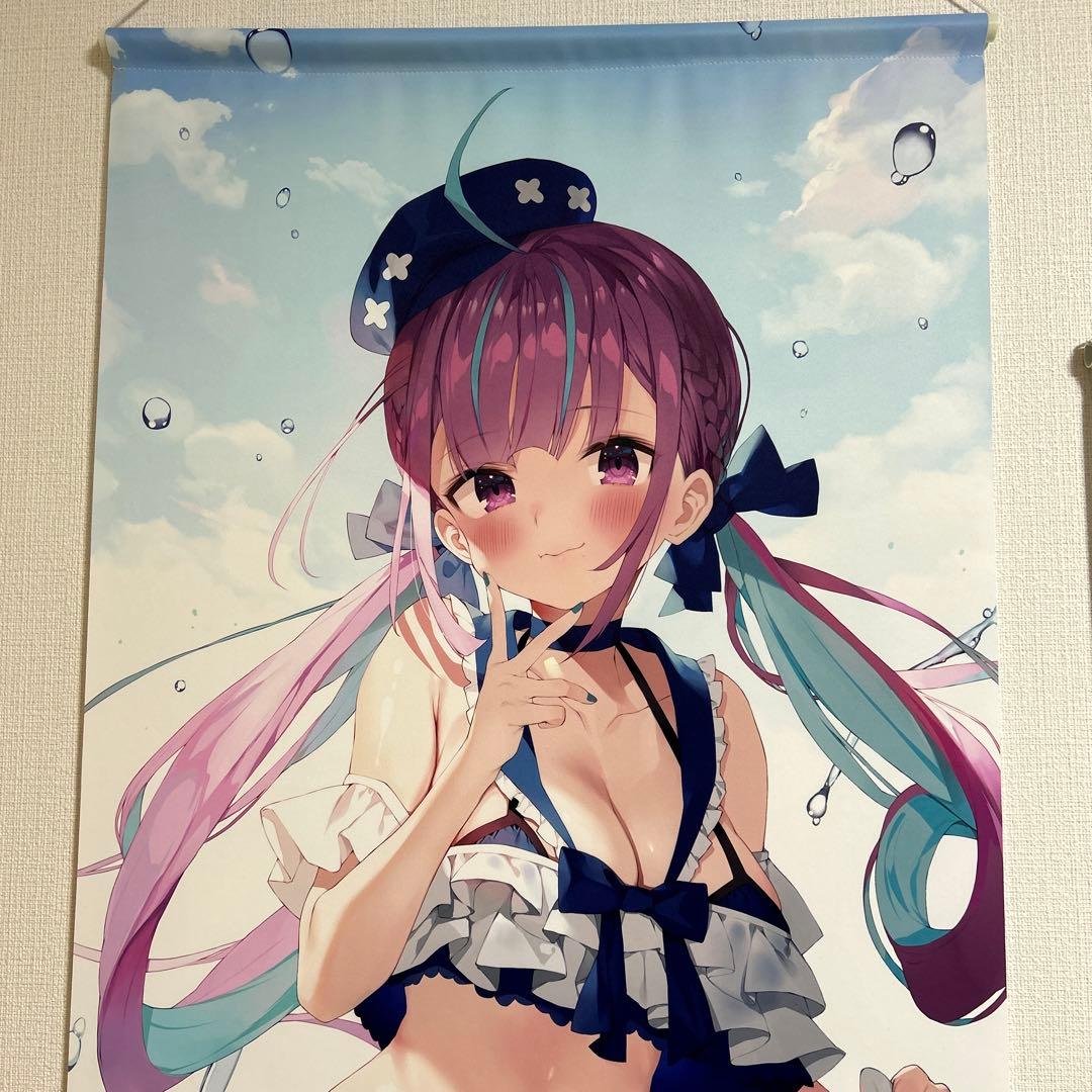 湊あくあ 等身大タペストリー 水着ver. がおう まかろん大帝 - メルカリ