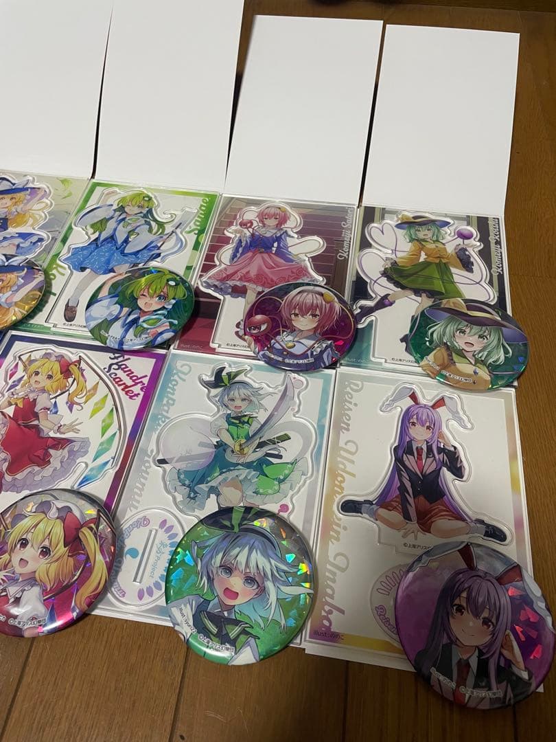 ダイソー 東方project アクリルスタンド 缶バッジ コンプ まとめ売り