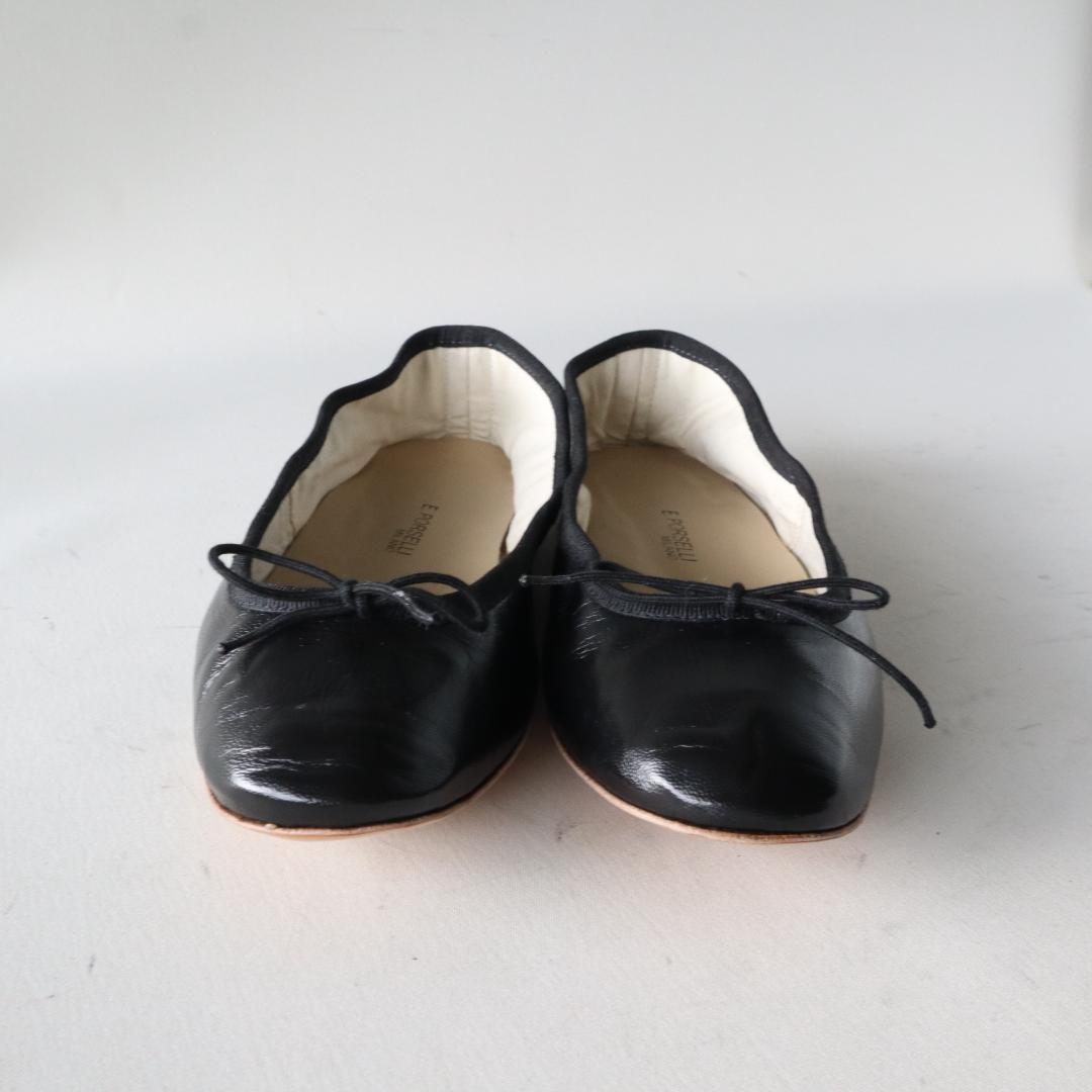 未使用品　ポルセリ　バレエシューズ 37 23〜23.5cm ブラック