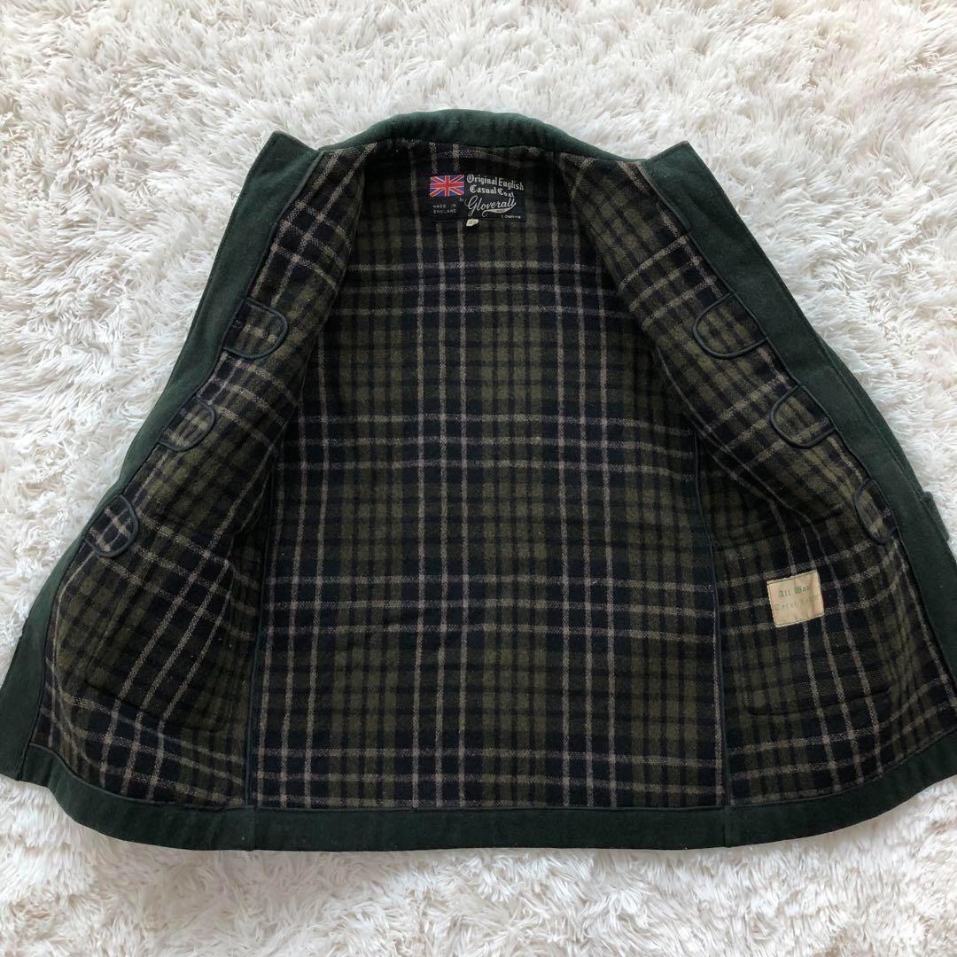 60年代英国旗タグGLOVERALLグローバーオールダッフルコートグリーン