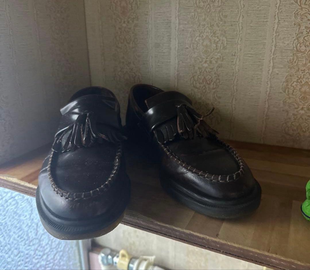 ドクターマーチン　タッセルローファー　Dr.Martens レッドチェリー ドクターマーチン エイドリアン タッセル ローファー 本革 メンズ