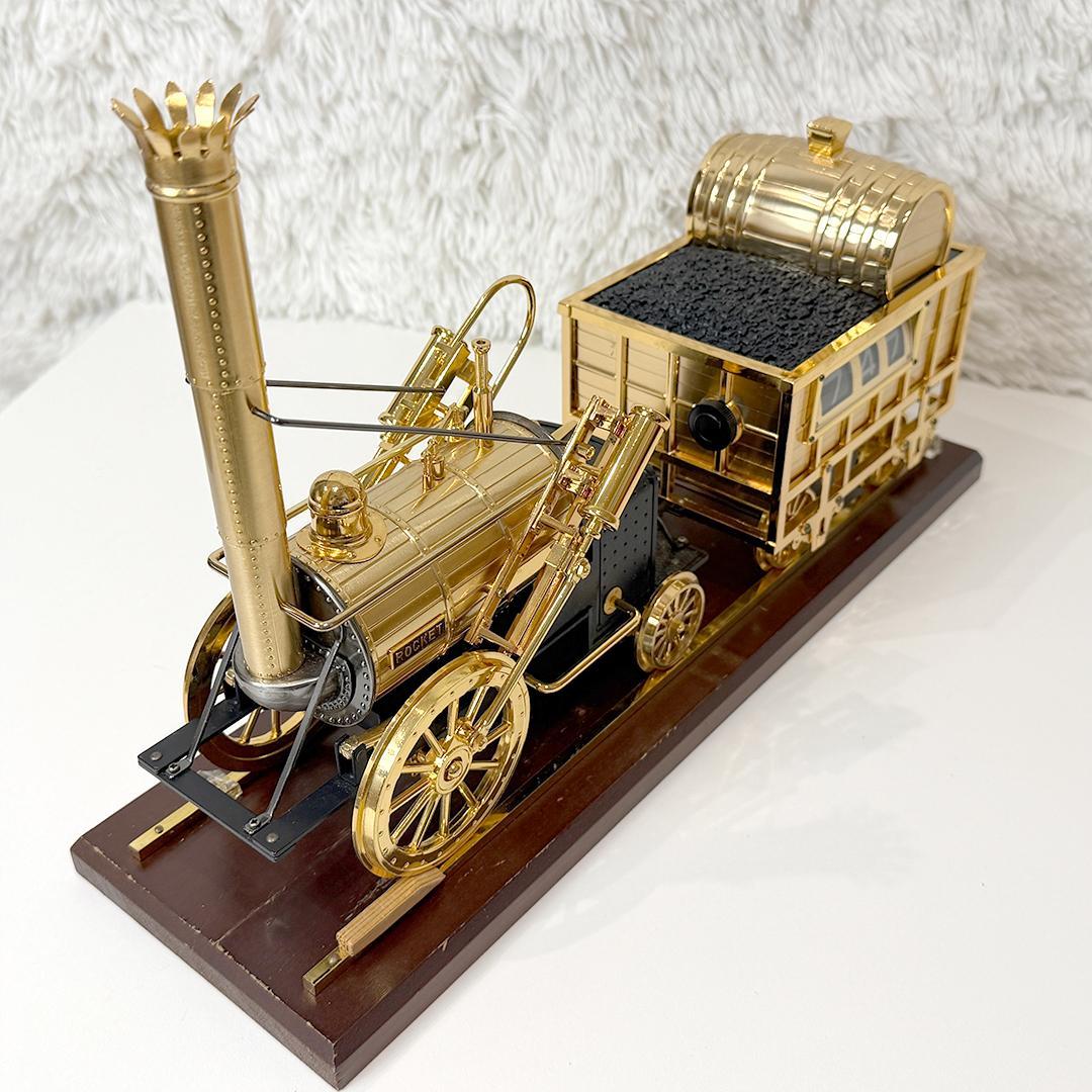 美品 ロバート・スチーブンソン 蒸気機関車 ロケット号 置時計 ケース