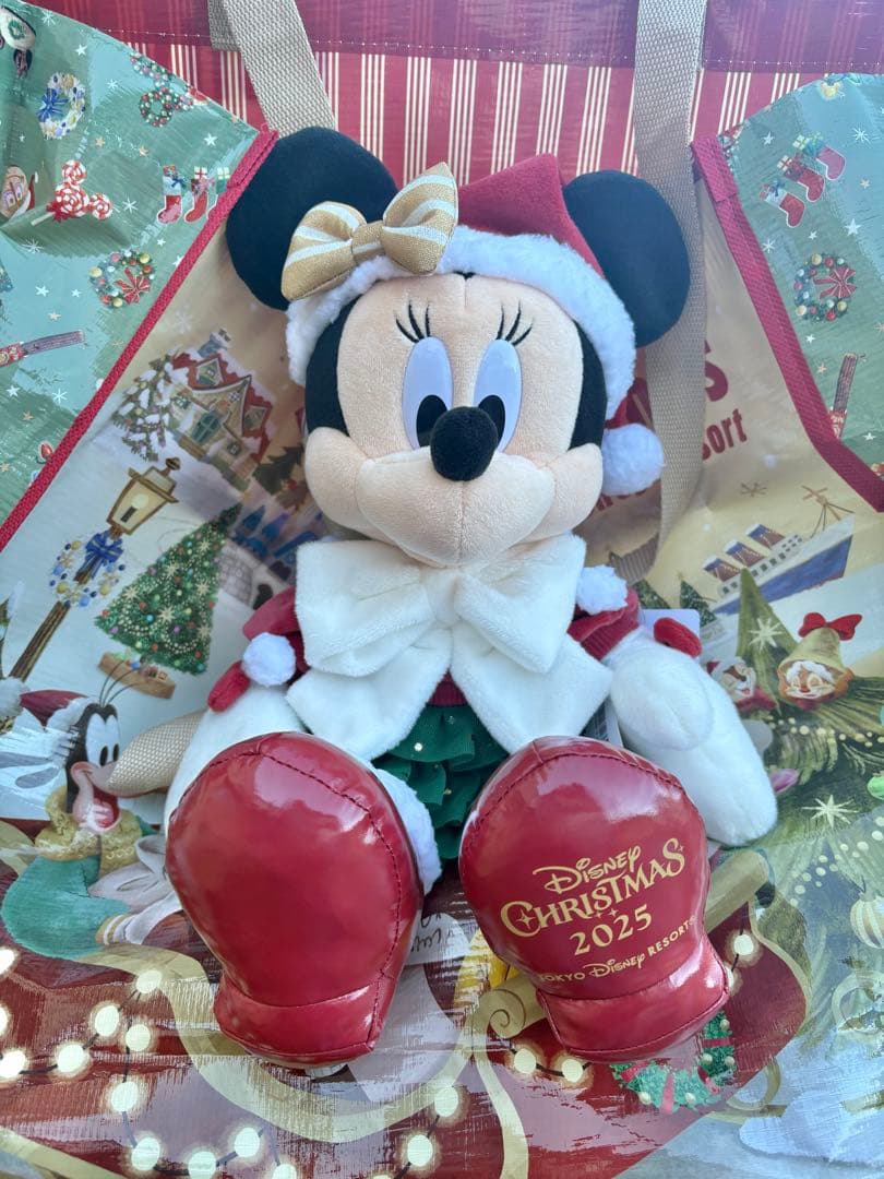 クリスマス　ディズニー　ミニー　ぬいぐるみ ディズニーシー15周年 ディズニークリスマス ミニーマウス ぬいぐるみ