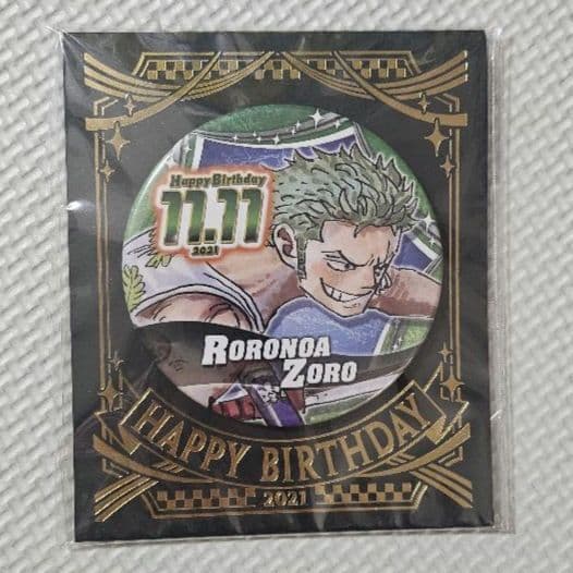 ワンピース ゾロ バースデイ缶バッジ 2021 - メルカリ