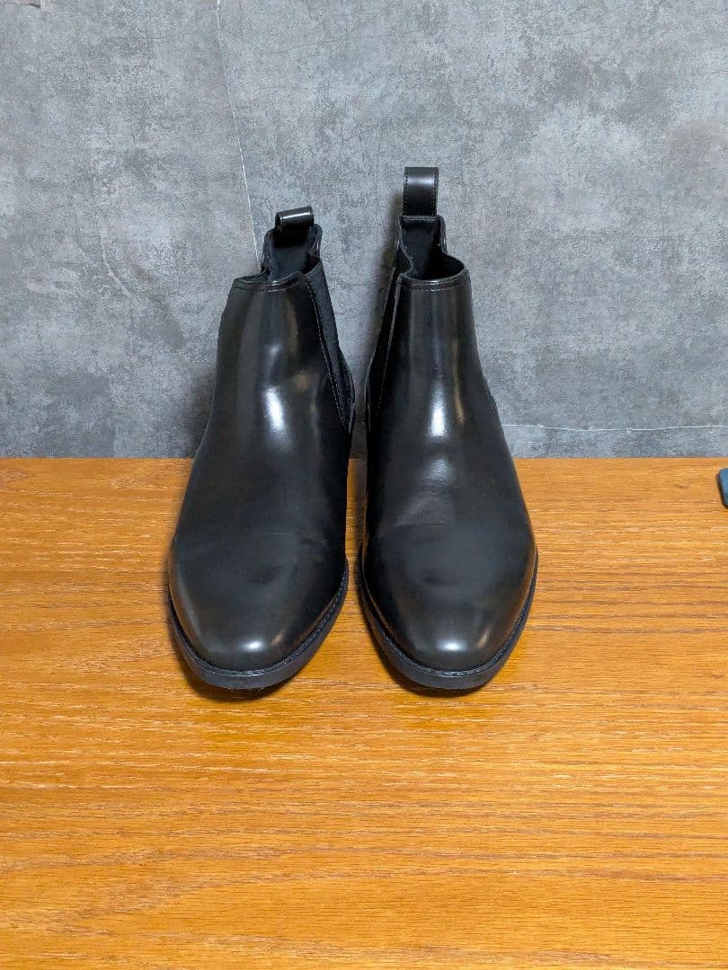 ZARA 44 28.5cm相当 ブラック サイドゴアブーツ チェルシーブーツ