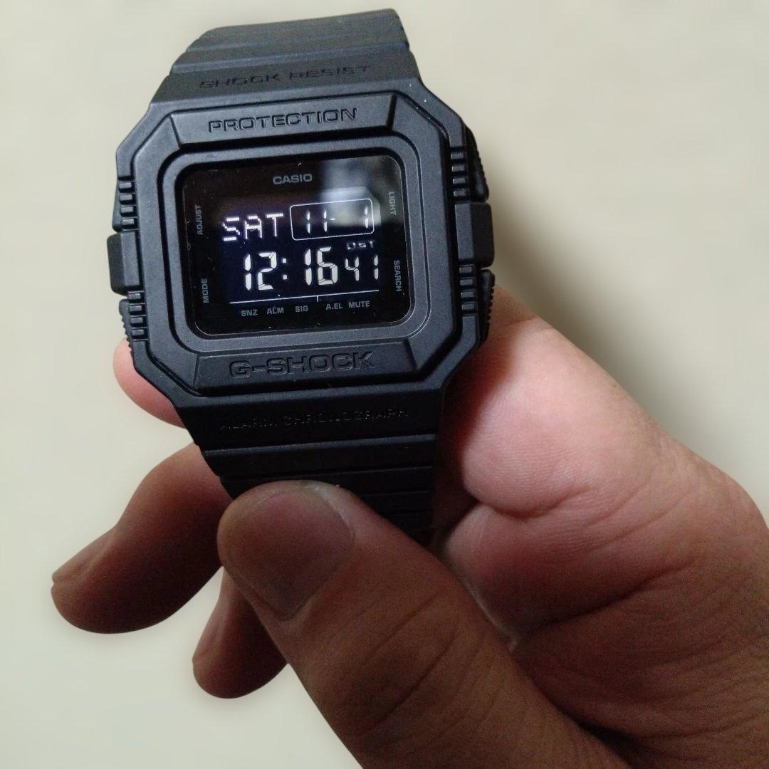 CASIO ジーショック DW-D5500BB CASIO G-SHOCK DW-D5500BB-1 - UNBOXING - YouTube