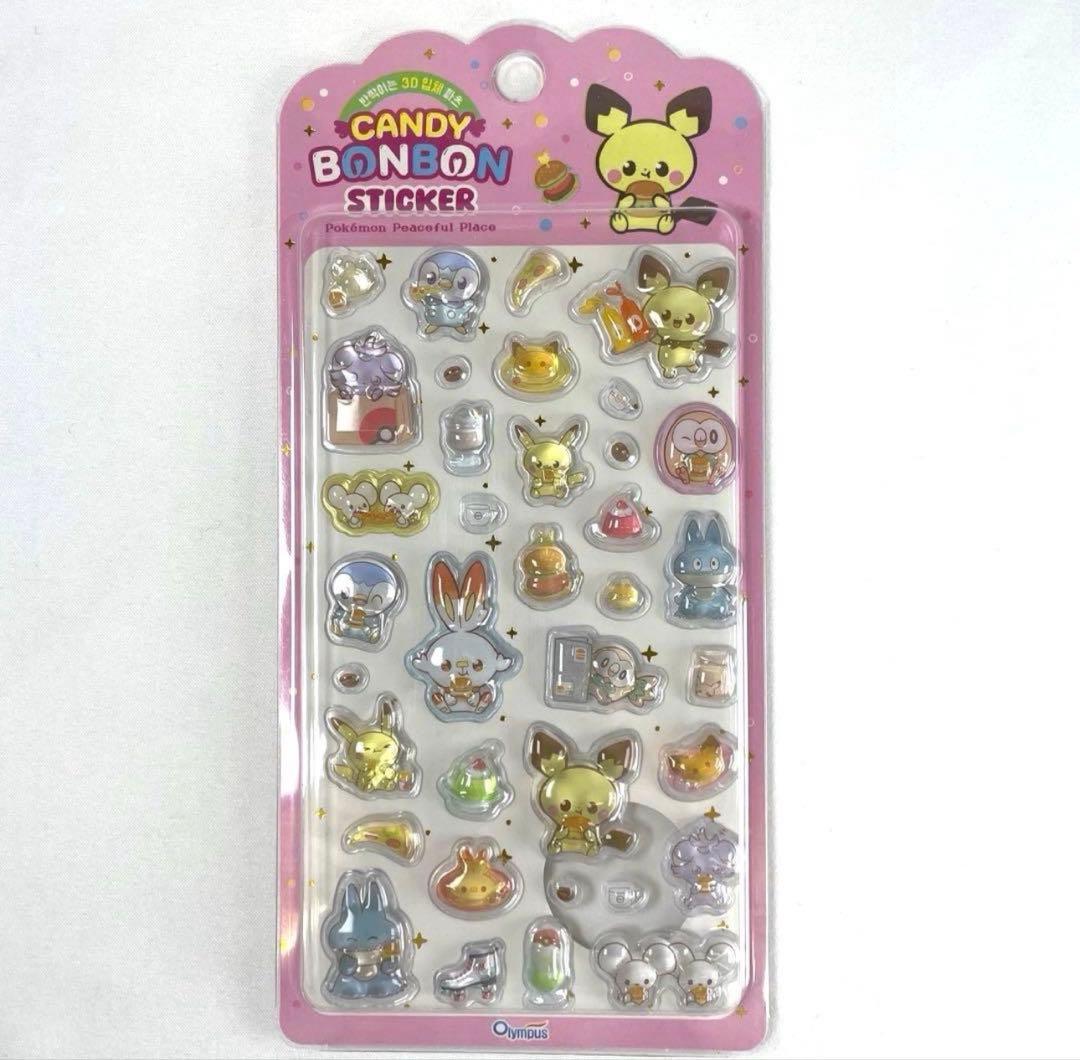 ポケモン ポケピース 3D 立体シール クリスタルシール 4種セット 韓国