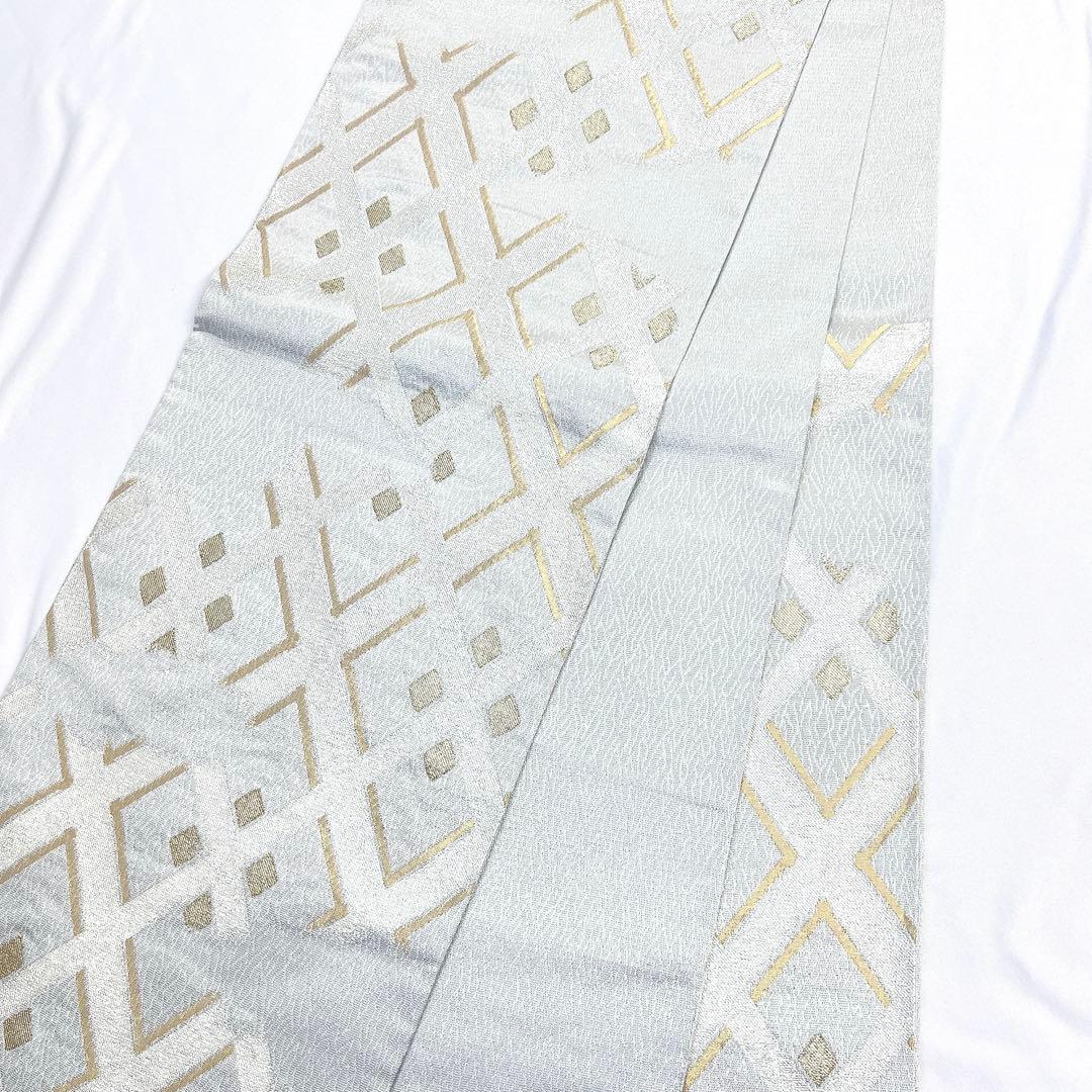 袋帯 菱 雲 金糸 縦菱 四つ目菱 着物 帯 018k - メルカリ