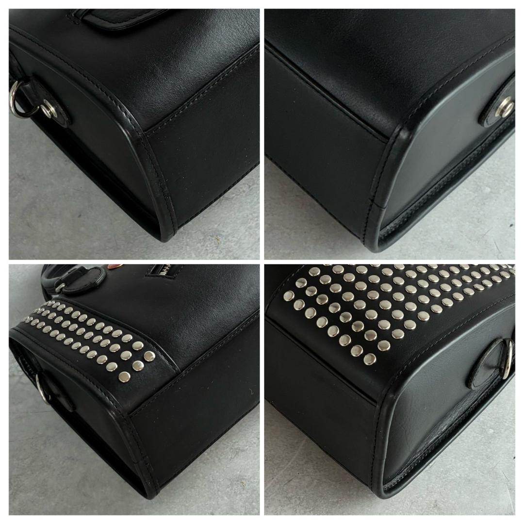 美品 ヒステリックグラマー スタッズ レザー 2wayボストン ショルダー