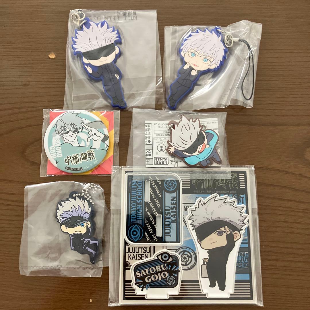 呪術廻戦 五条悟 ラバーストラップ アクリルスタンド 缶バッジ - メルカリ