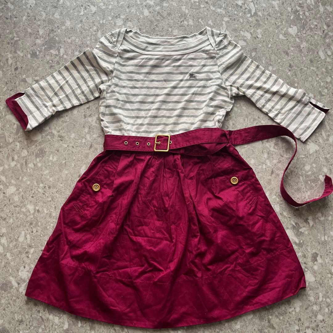 Burberry Blue label ストライプ ワンピース 38 - メルカリ