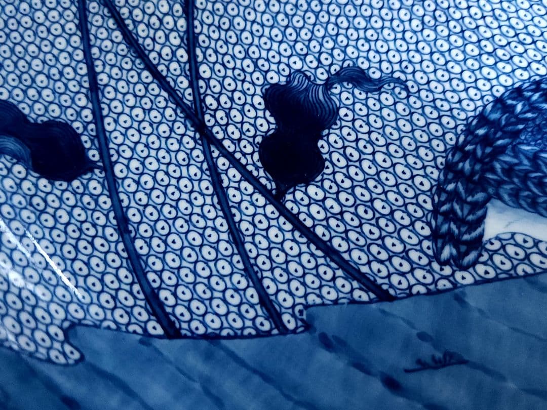 葉山有樹 細密画大鉢 古伊万里粟に鶉画銅鑼鉢 直径：約44.3cm - メルカリ