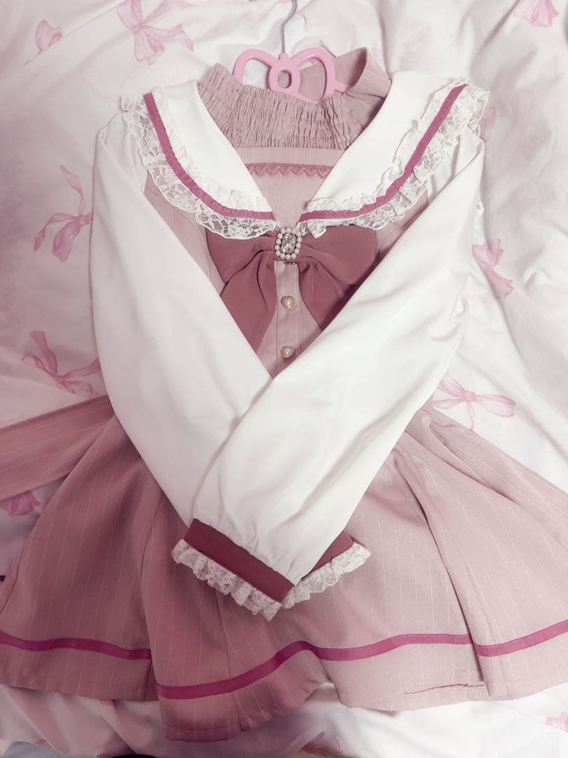 LIZ LISA リズリサ セーラーカラーセットアップ 長袖 ピンク - メルカリ