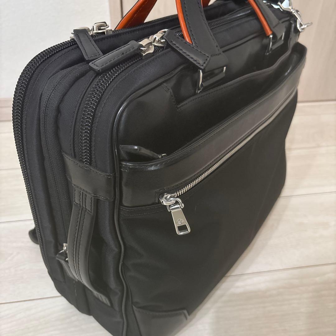 訳あり】サムソナイト エピッド3 ブリーフケース ブラック×オレンジ