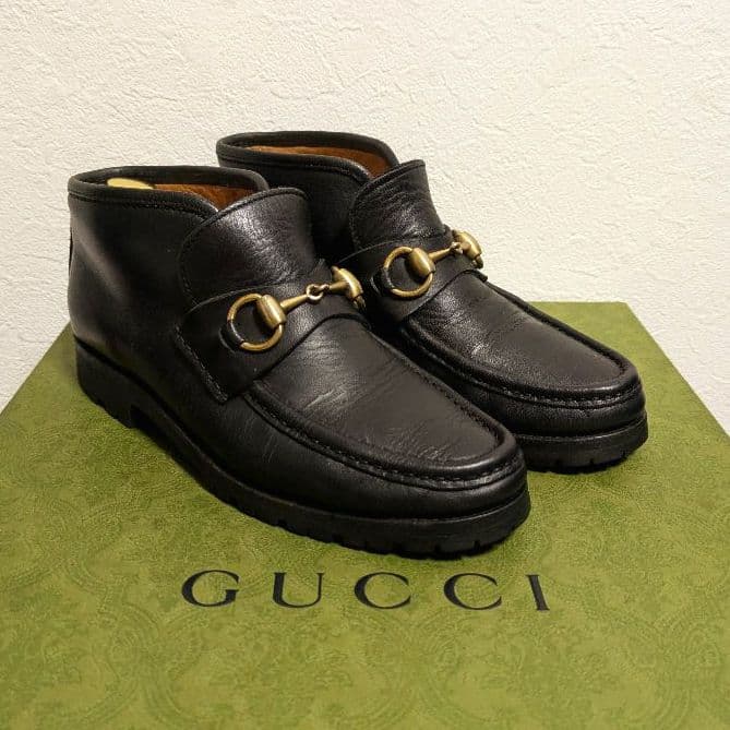 GUCCI ホースビットローファー ブーツ 黒 36 - メルカリ