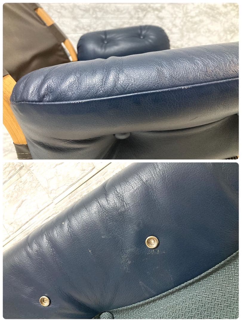 希少 本革】karimoku domani スカンジナビアン イージーチェア①