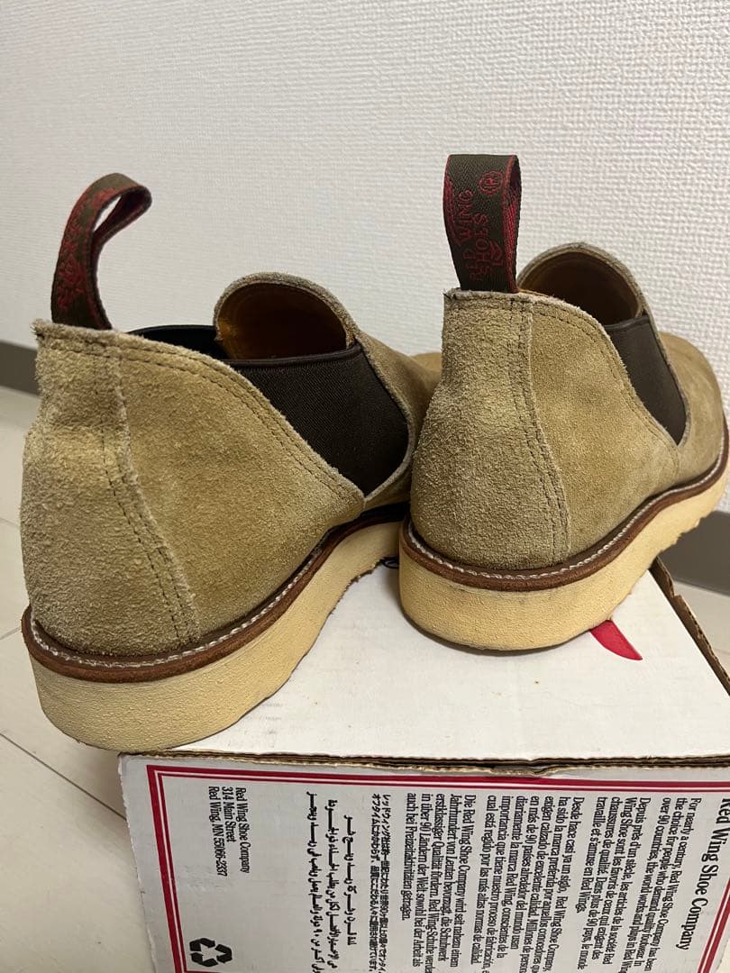 8E】90sレッドウィング 8148 スエード サイドゴア ラフアウト ロメオ