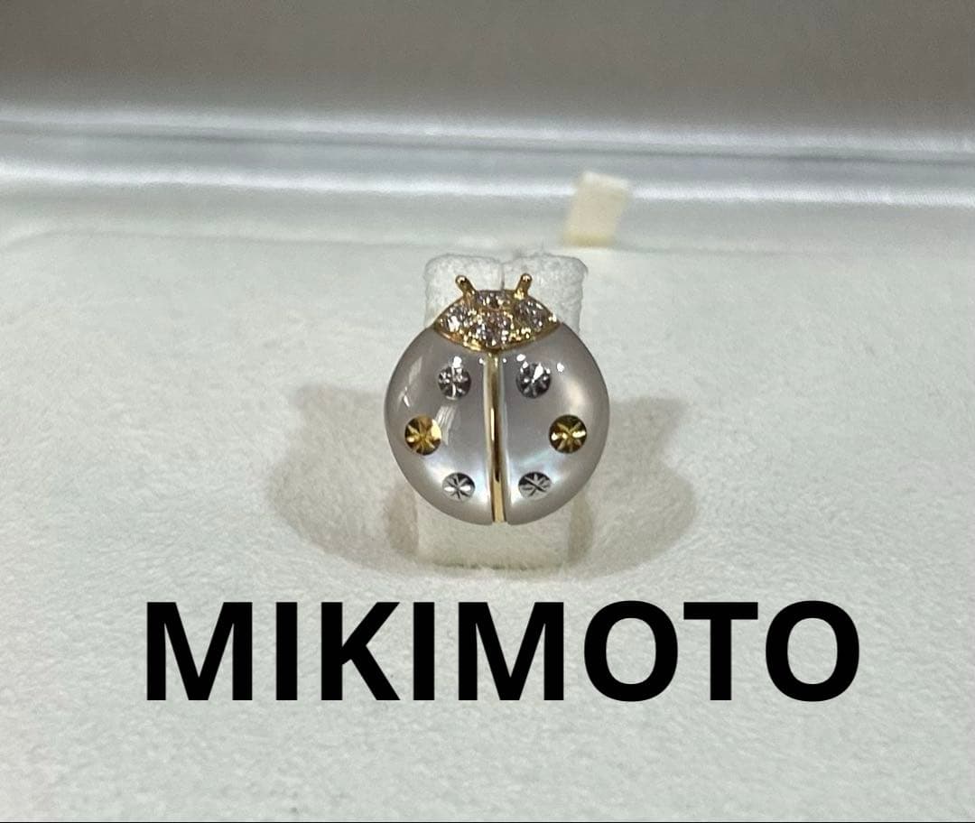 未使用 MIKIMOTO ピンブローチ 希少ピクウェ てんとう虫 箱あり 正規品 MIKIMOTO ミキモト てんとう虫 伊勢志摩 あこや真珠 パール ピン