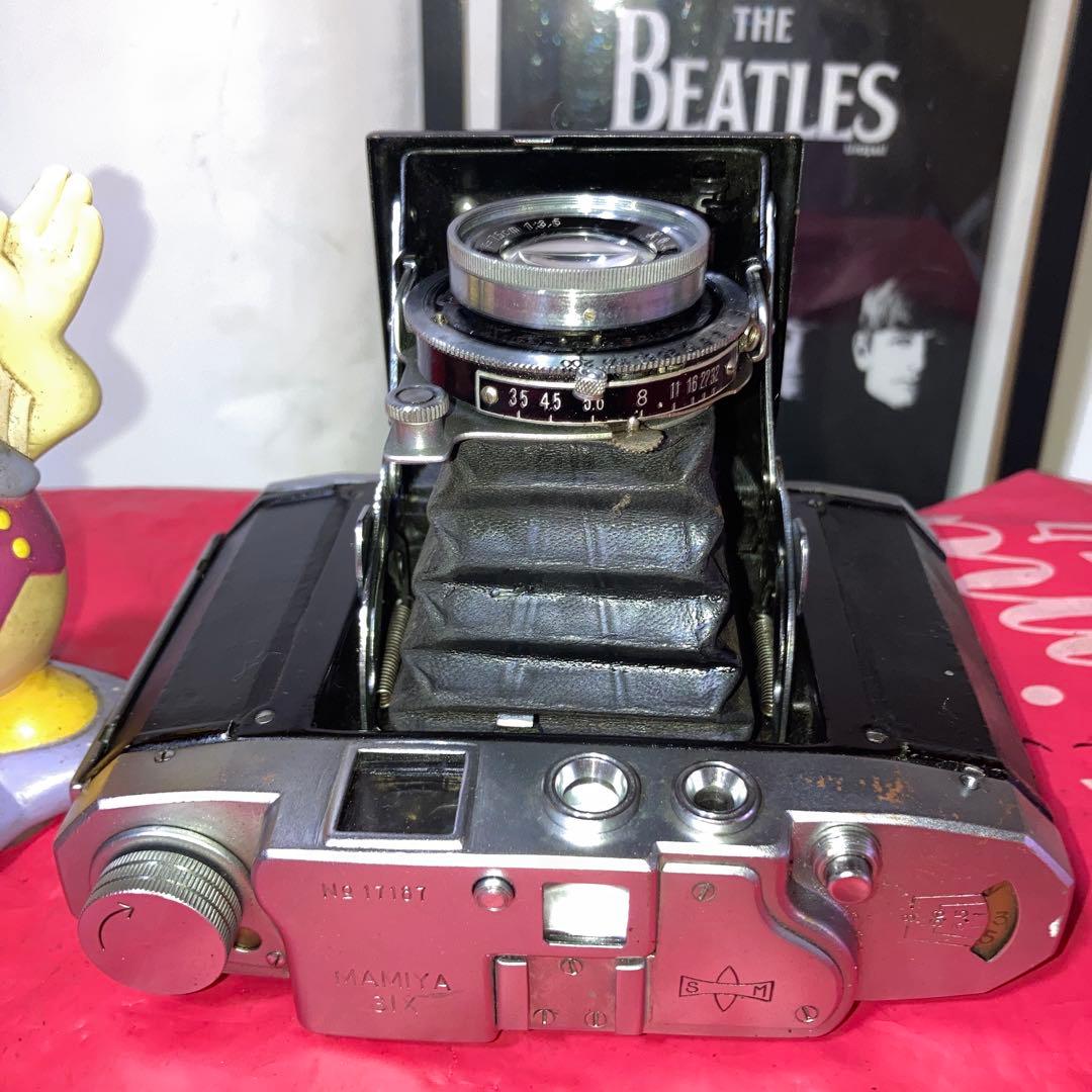 ヴィティージ蛇腹MAMIYA sixレンジファインダー中判カメラ 露出機能動
