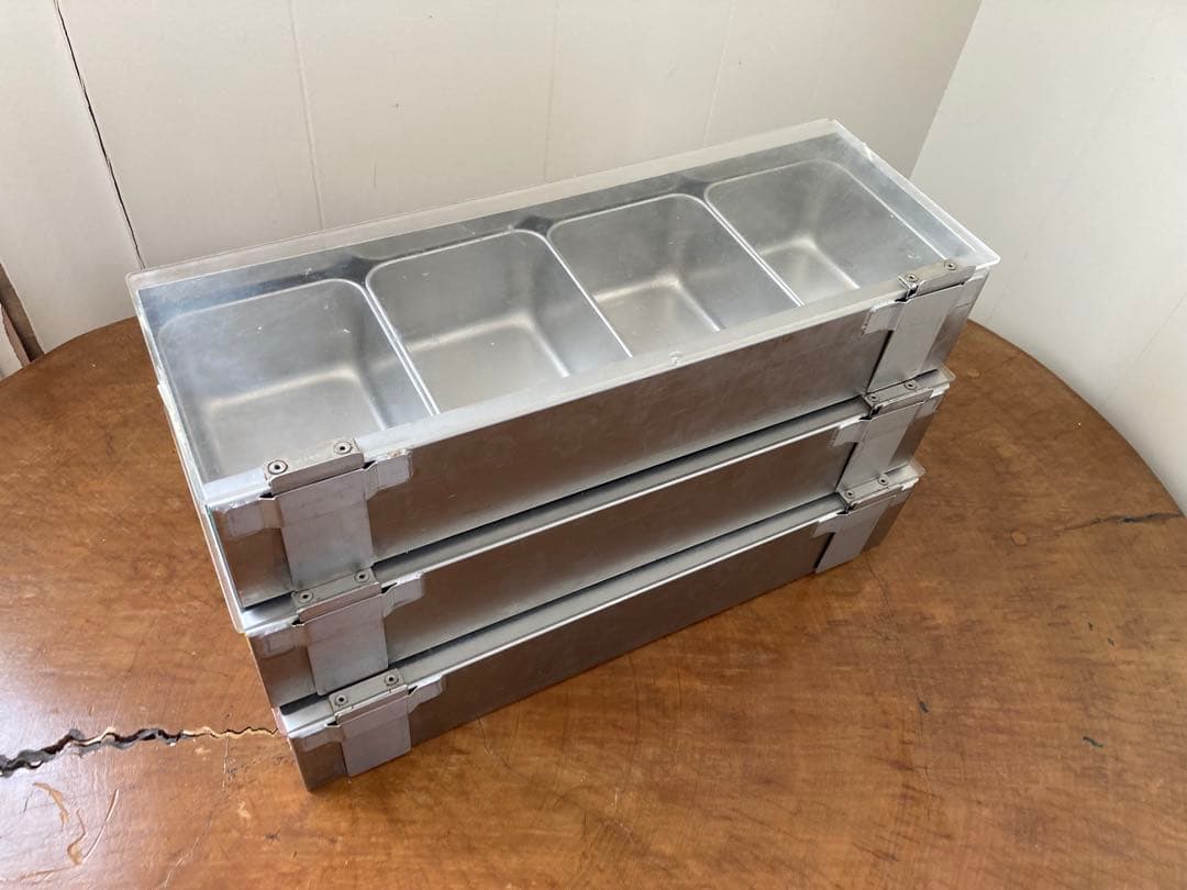 アルミ製フードストレージコンテナ 3個セット スケーター 保存容器 アルミ製 急速冷凍 1.2L Lサイズ （ ストッカー