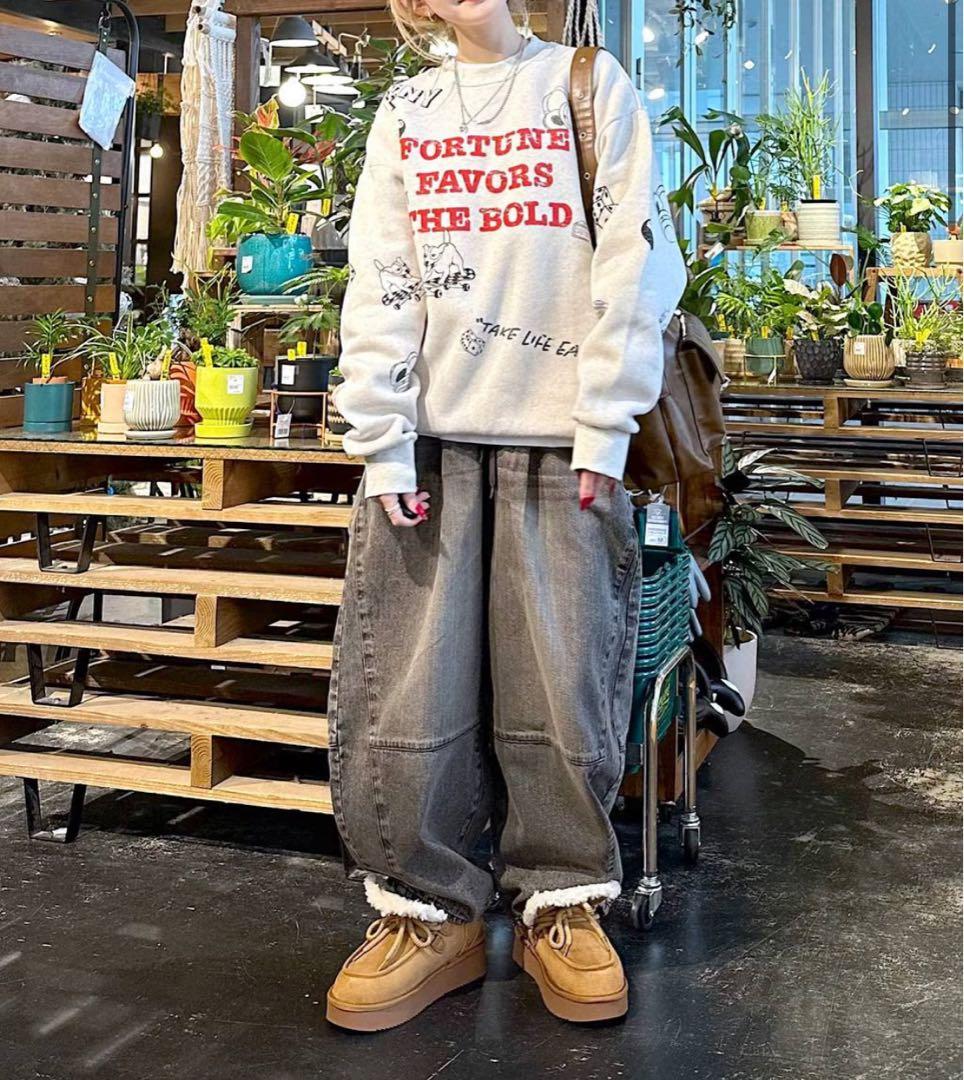 オリジナルフェイクムートンモカシンブーツ ニコアンド 新品 完売品