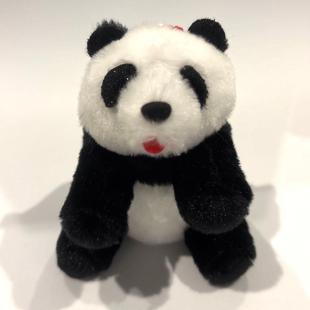 くったりパンダ マスコット ぬいぐるみ ベロ出し 舌 4足 おすわり可能