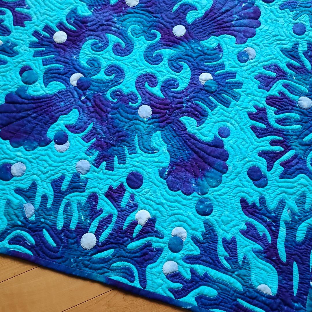 ハワイアンキルトタペストリー 海のキルト