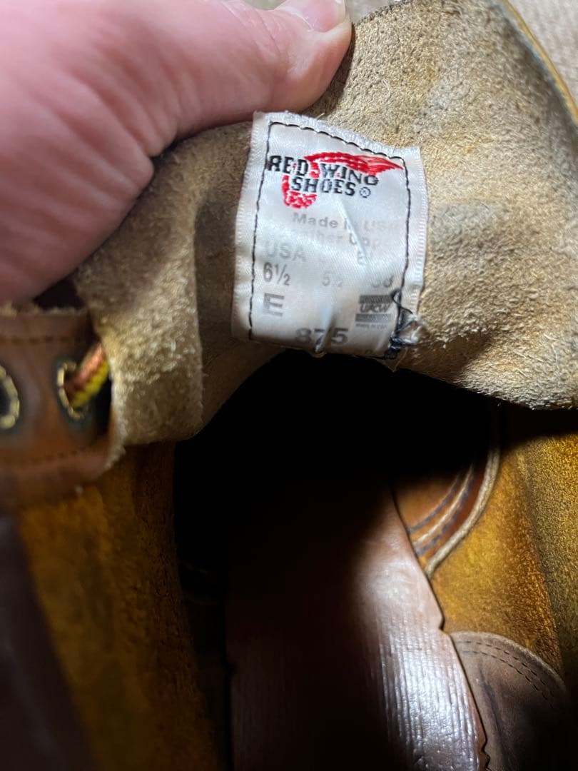 レッドウィング 875 6.5E オロイジナル 24.5cm