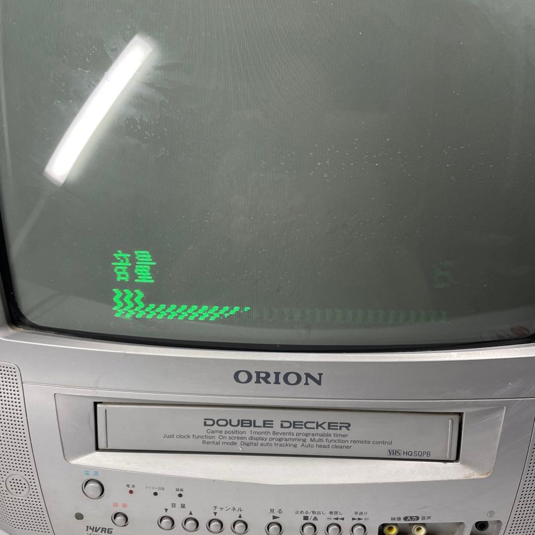 通電可☆オリオン ブラウン管テレビ☆14VR6 ビデオ付きカラーテレビ