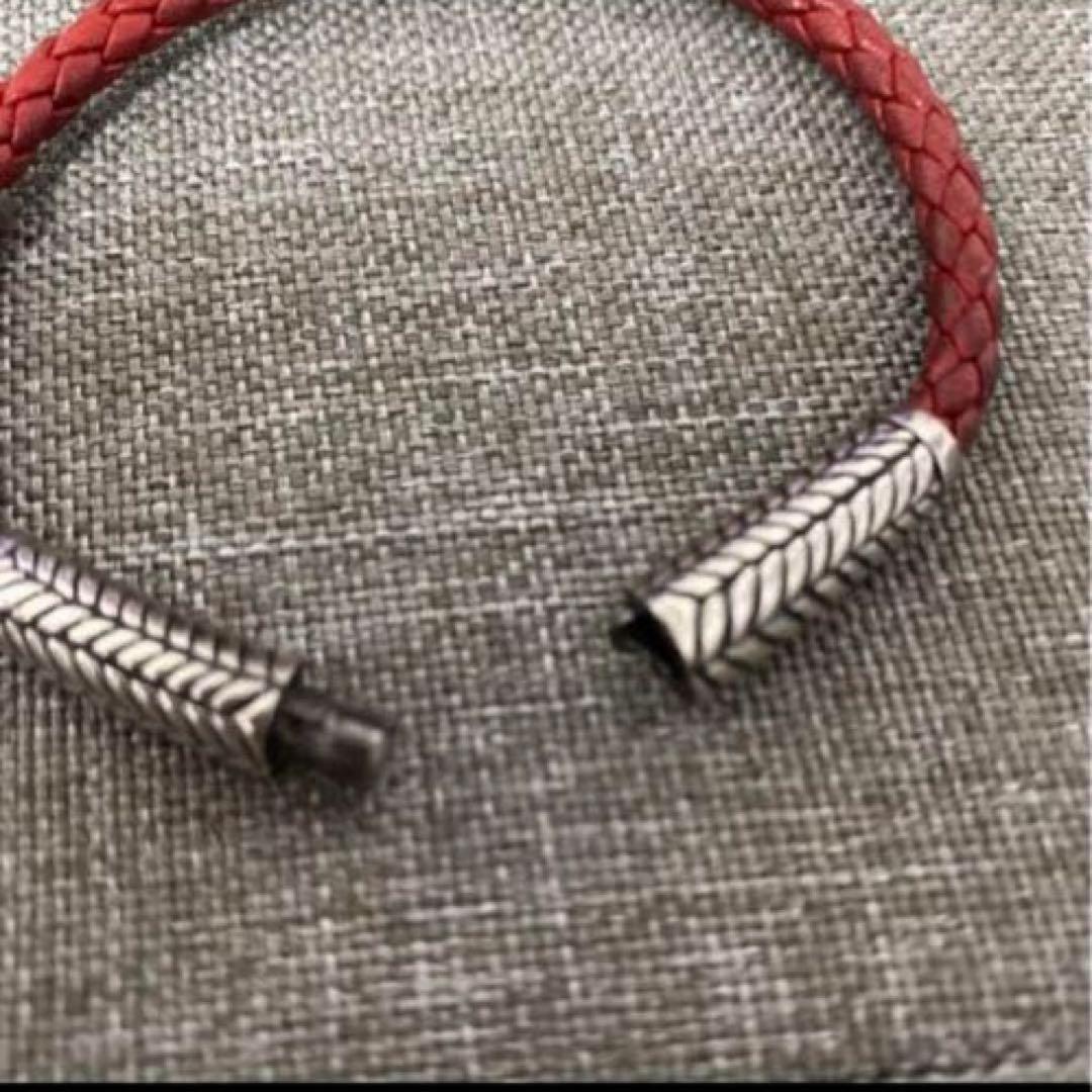 氷室京介Personal Jesus 赤レザー ブレスレット skull×onyx