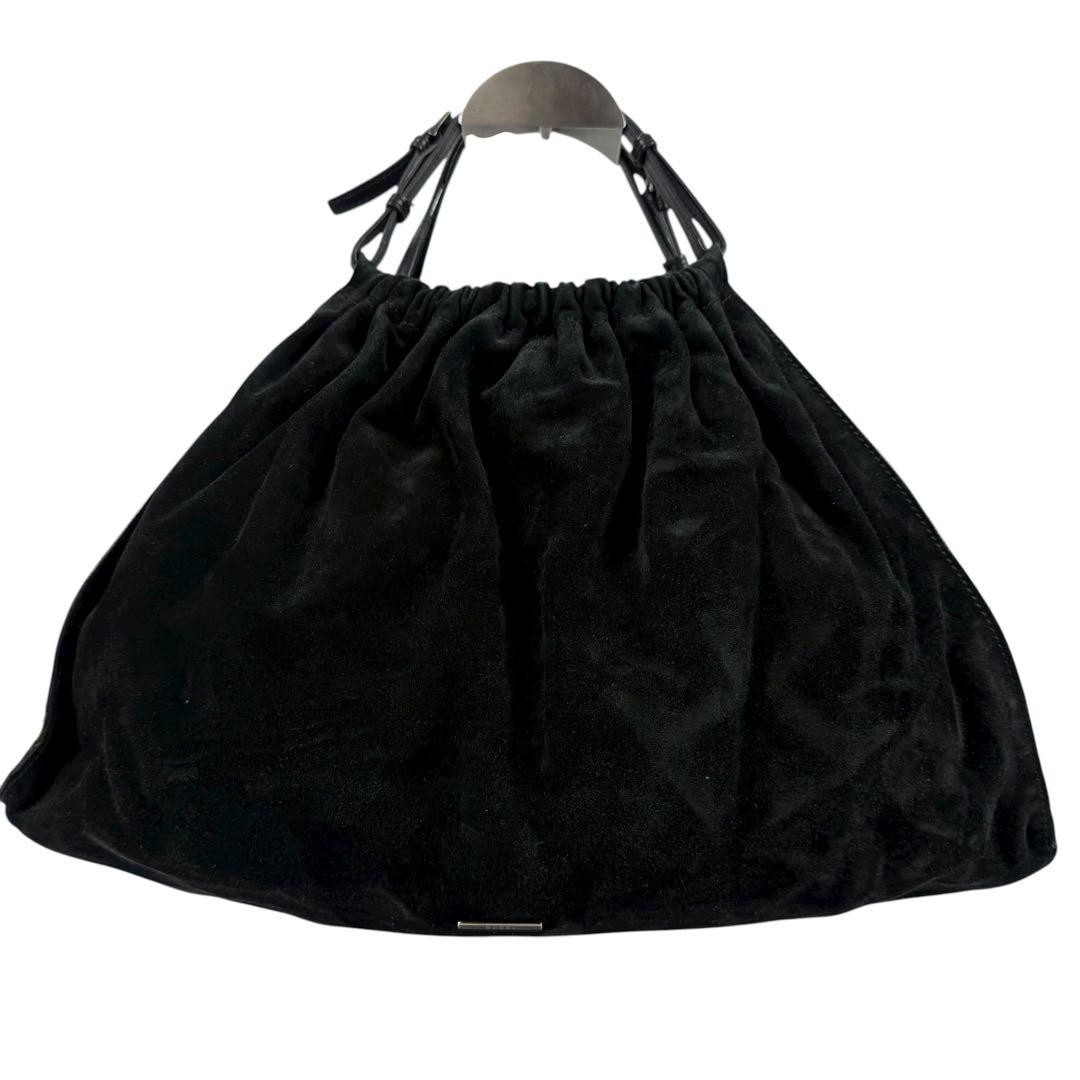 GUCCI スエード ワンショルダー バッグ 肩掛け カバン ギャザー