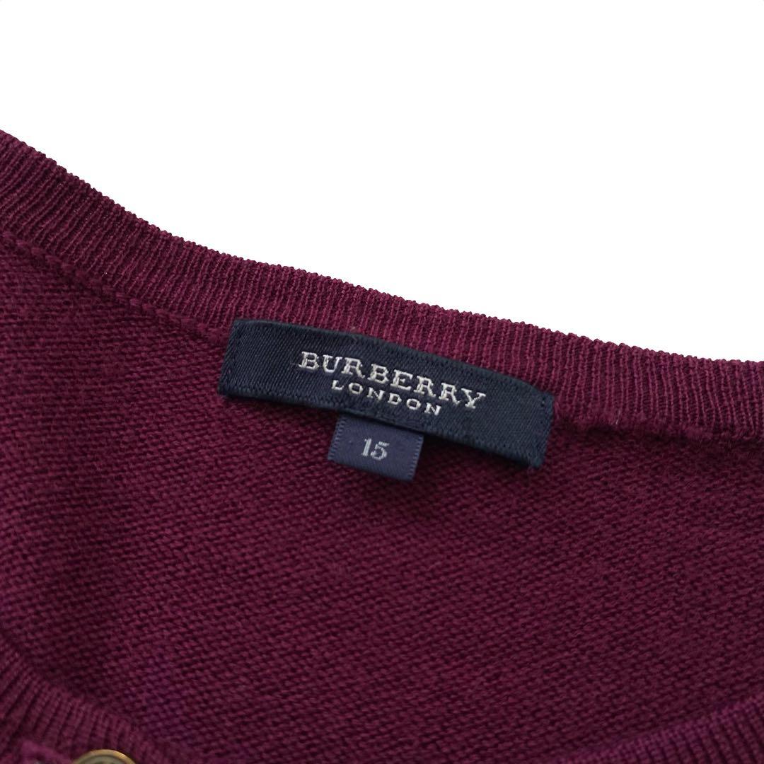 バーバリー ロンドン ノバチェック ロゴ刺繍 ニット カーディガン 15