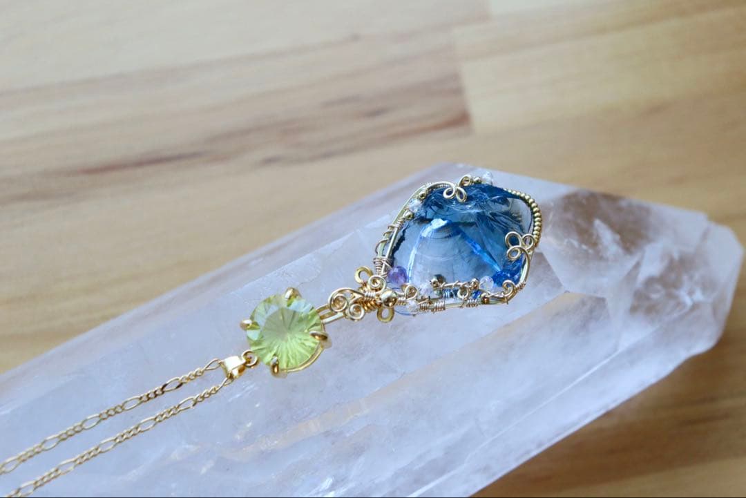 アースシャーマンアンダラクリスタル×レモンクォーツのワイヤー