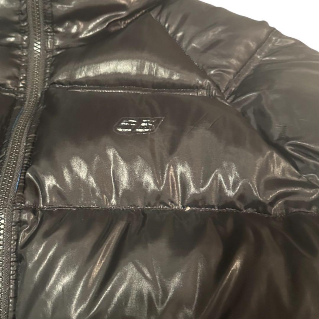 55DSL by DIESEL ダウンジャケットXLブラック 光沢 フード付