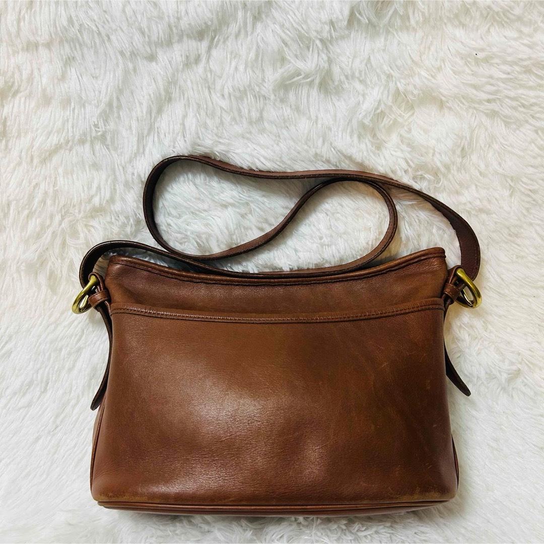 COACH オールドコーチ オールレザー ショルダーバッグ ブラウン 4143