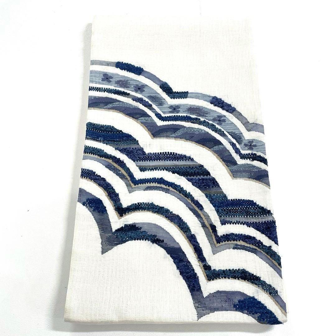 帯6535 ○高級 正絹 藍染 袋帯 - メルカリ