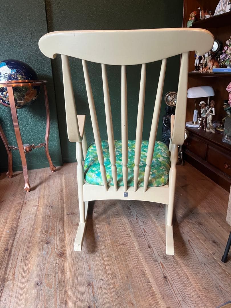 鳥取家具 ロッキングチェア 花柄 インテリア 昭和レトロ 当時物