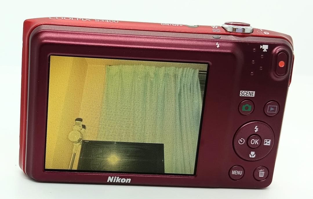 デジタルカメラ Nikon COOLPIX S3400 Red 20.1MP 7x Zoom