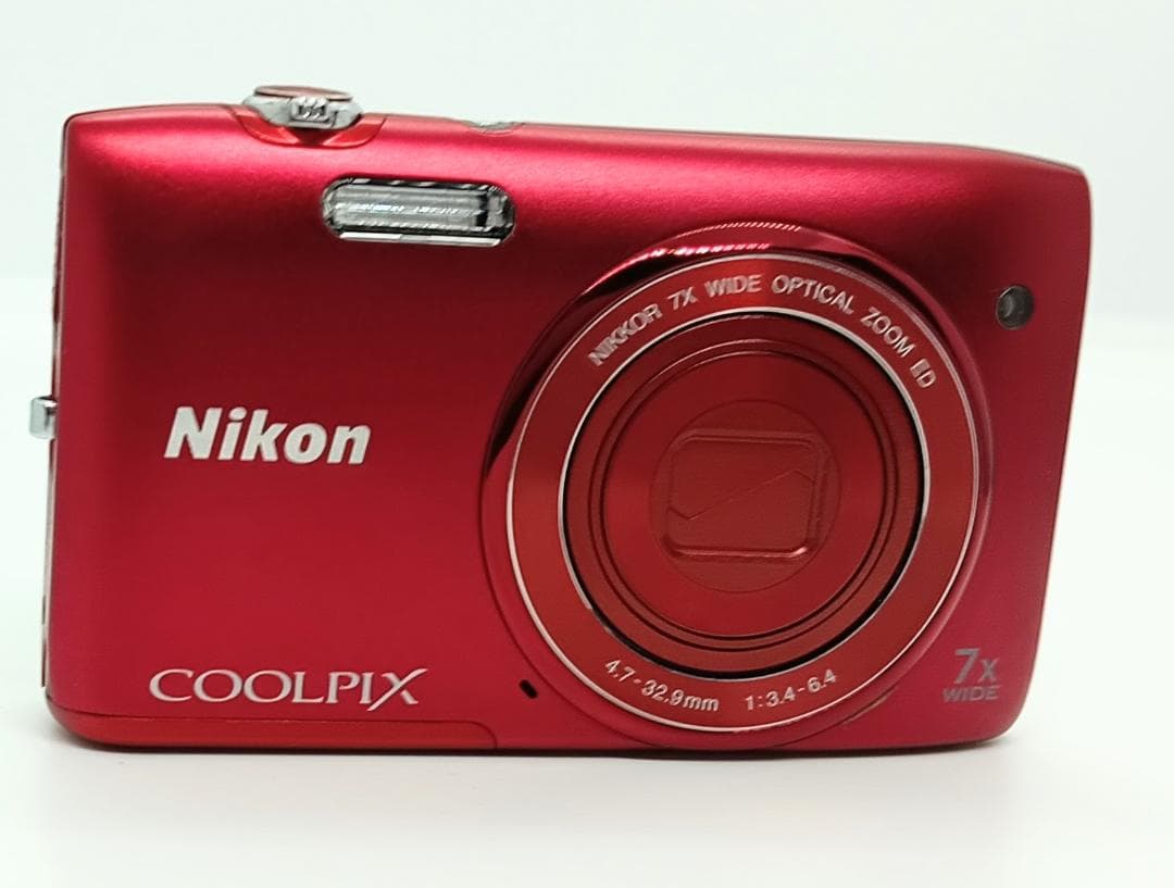 デジタルカメラ Nikon COOLPIX S3400 Red 20.1MP 7x Zoom