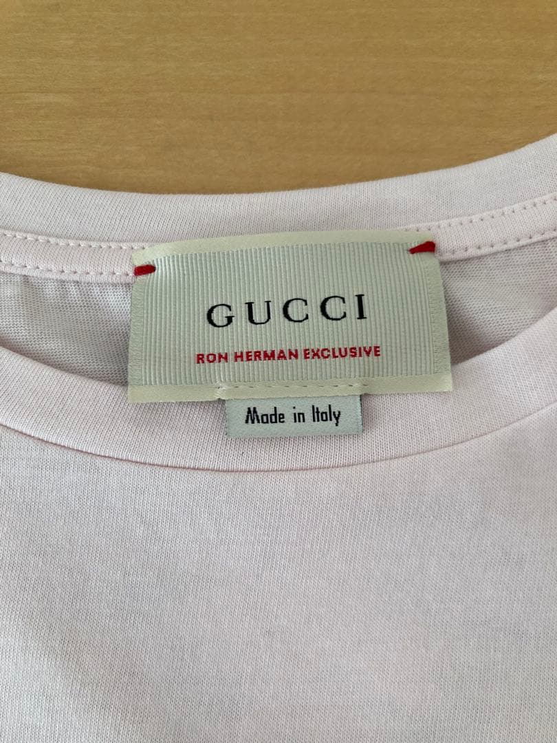 新品！GUCCI×ロンハーマンコラボ Tシャツ サイズ10 ピンク - メルカリ